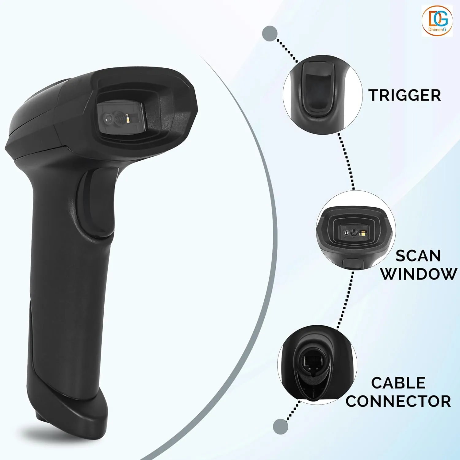 RUGTEK USB Barcode Scanner 2D LS-3002 view 2